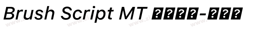 Brush Script MT 常规斜体字体转换